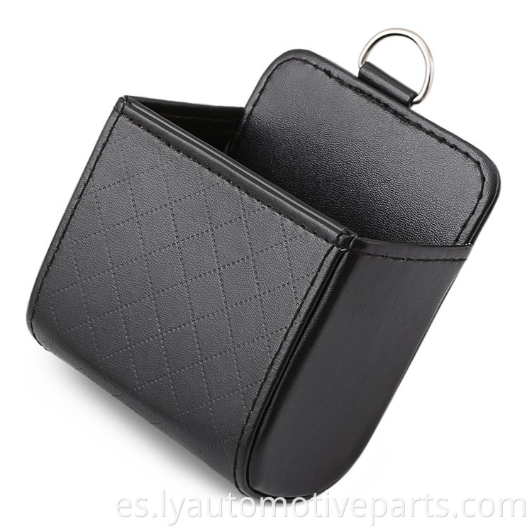 Pu Leather Car Pocket Organizer Hang Bolsa de carruaje de teléfono móvil